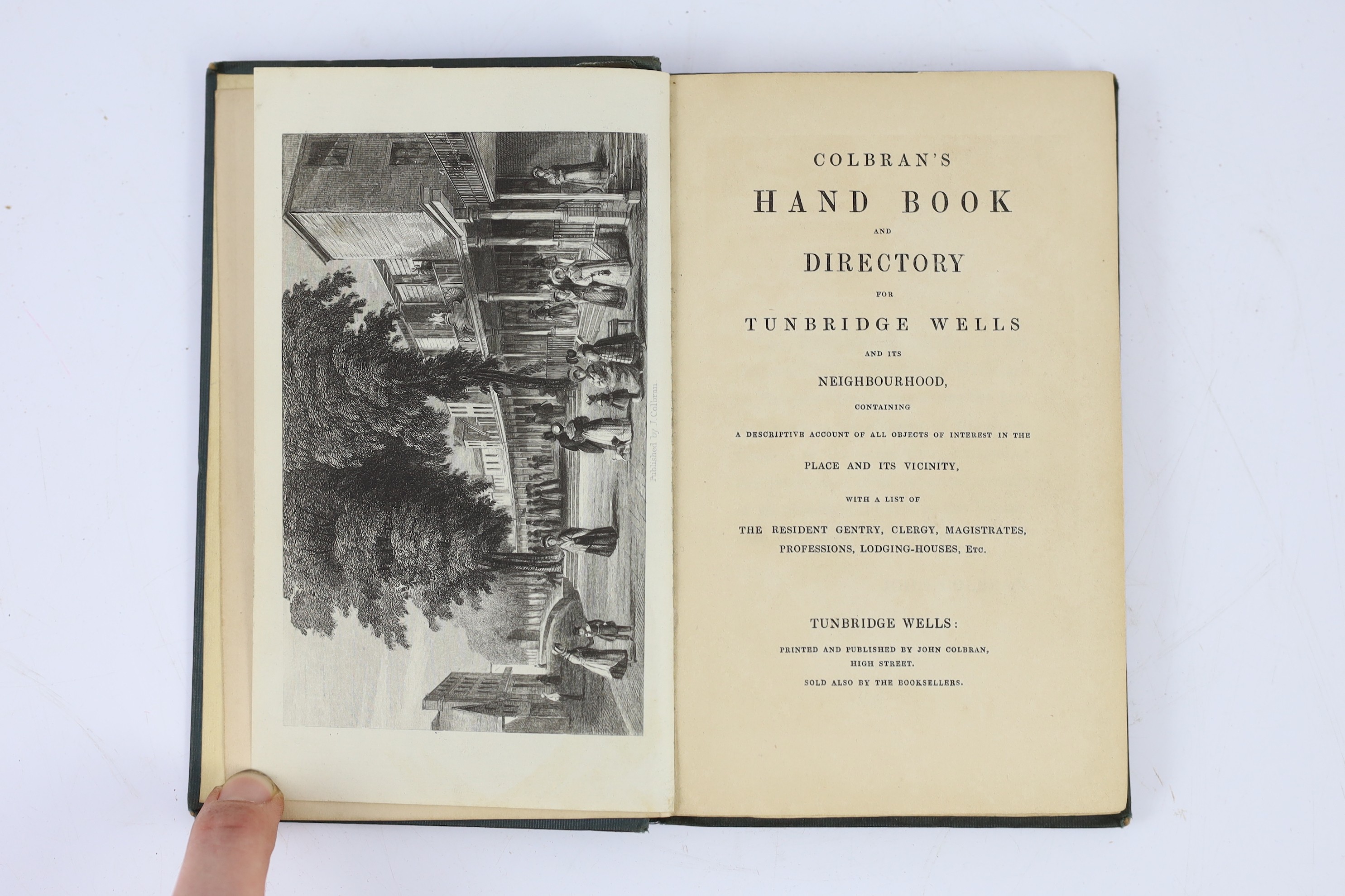 KENT, TUNBRIDGE WELLS: Colbran's New Guide for Tunbridge Wells, (Abridged)... Edited by James Phippen, 10 plates, text illus.; rebound half calf marbled boards, 12mo. Tunbridge Wells: printed and published by John Colbra